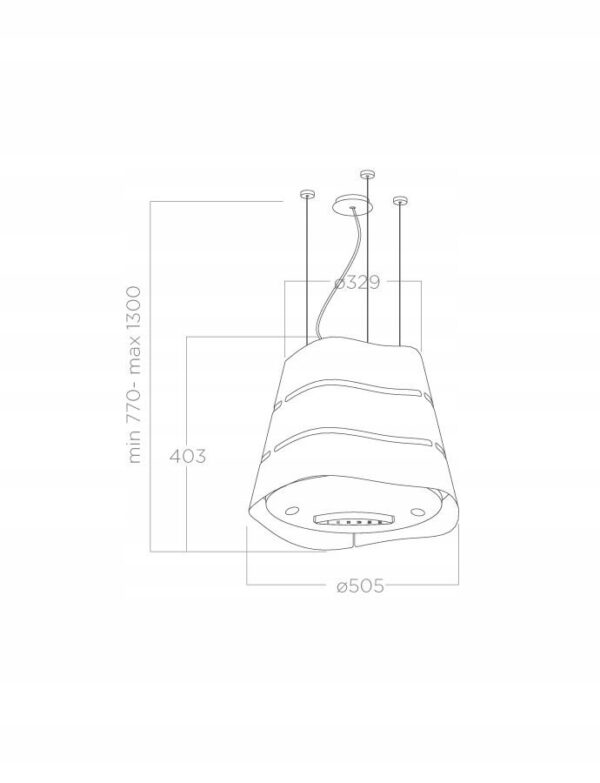 Okap wyspowy Elica WAVE UX IX/F/51
