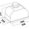 Okap do zabudowy Falmec Built-in Max Evo 50 czarny 600 m3/h