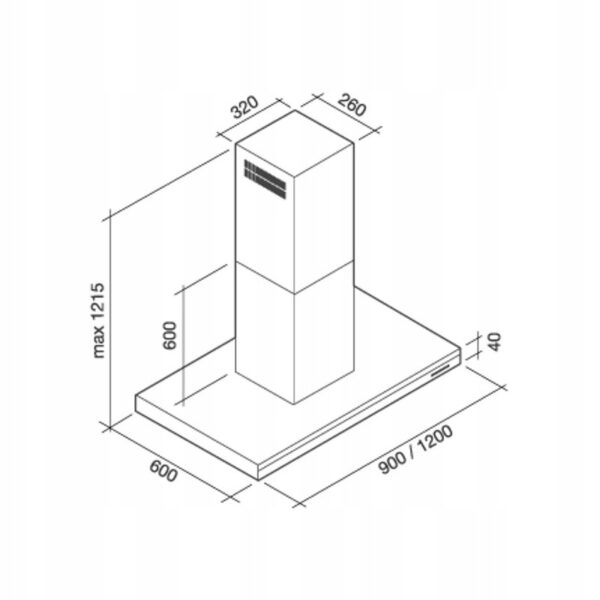 Okap wyspowy Falmec Lumen Isola 120