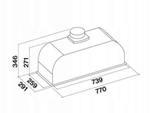 Okap do zabudowy Falmec Built-in Max Evo 70