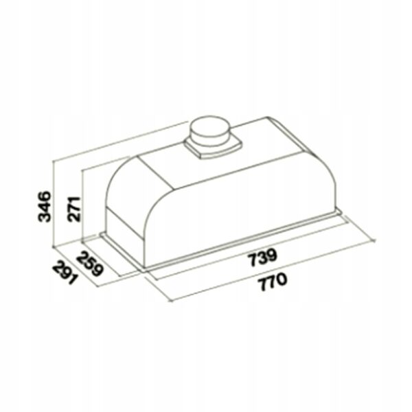 Okap FALMEC Built-in Max Evo 70 cm – 600m3/h Biały