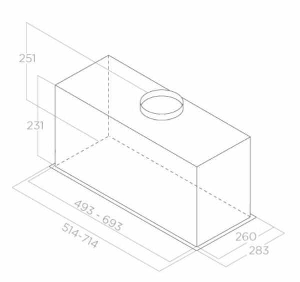 Okap do zabudowy Elica FOLD S IX/A/72