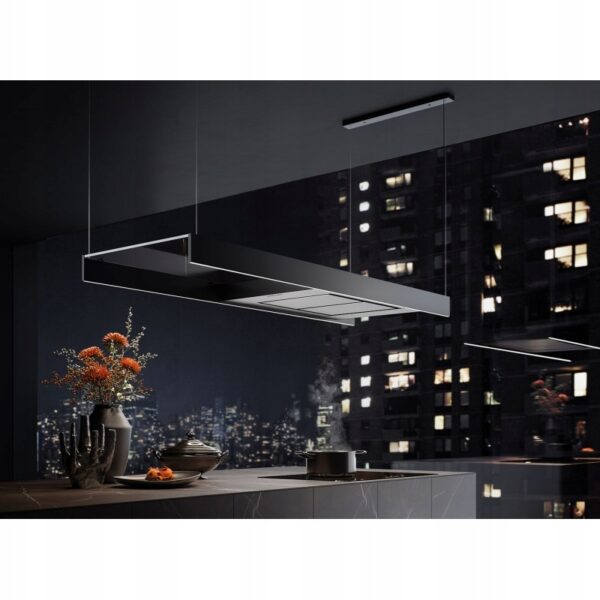 Okap czarny wyspowy Falmec Light Isola 180 cm led