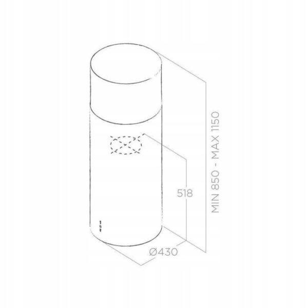 Okap wyspowy Elica TUBE PRO ISLAND IX/A/43