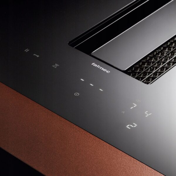 Falmec ZERO EASY 76 cz/SZKŁO CZARNE BŁYSZCZĄCE led/CZERWONE s/600