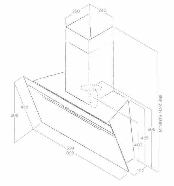 Okap naścienny Elica MAJESTIC WH/A/90 90 cm biały