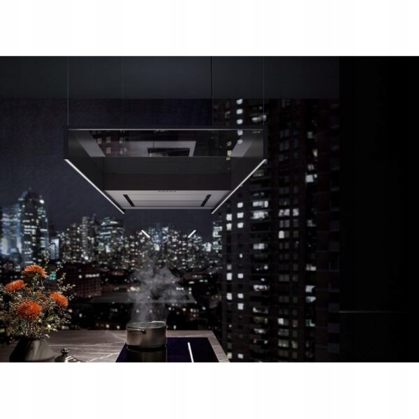 Okap czarny wyspowy Falmec Light Isola 180 cm led