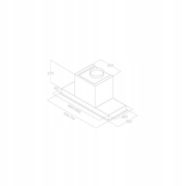 Okap Elica HIDDEN ADV PLUS BLGL/A/72