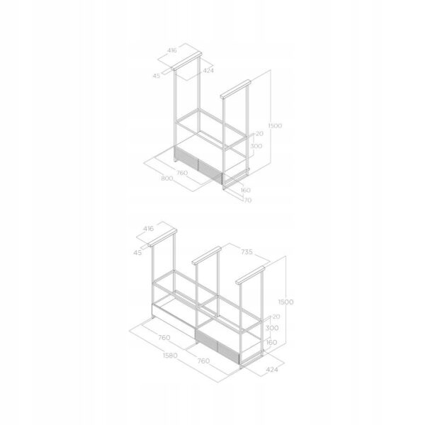ELICA Okap wyspowy OPEN SUITE SUPERIOR BL/F/80