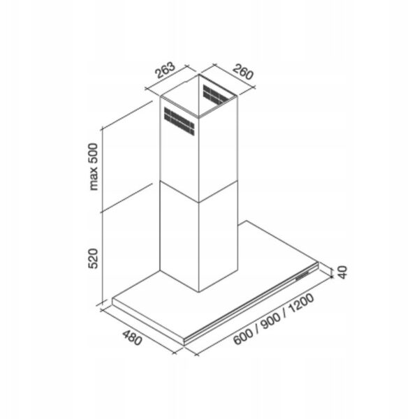 Okap Falmec LUMEN Inox 120 cm