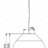 Designerska Lampa Wisząca Falmec Sophie 54 cm Miedź Antyczna