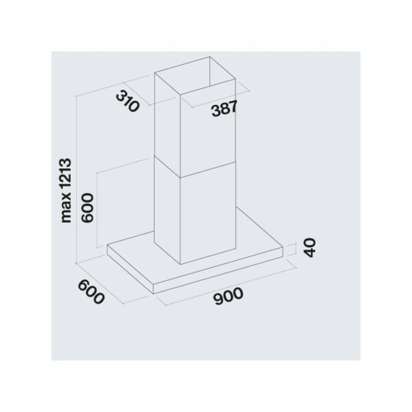 Okap FALMEC Lumen NRS Isola 90 800 m³/h