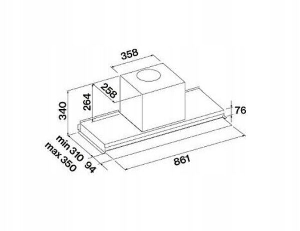 Okap do zabudowy Falmec Virgola No-Drop Touch Comfort