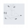 Okap ścienny Falmec Plane No-Drop 90 cm – 800 m³ /h
