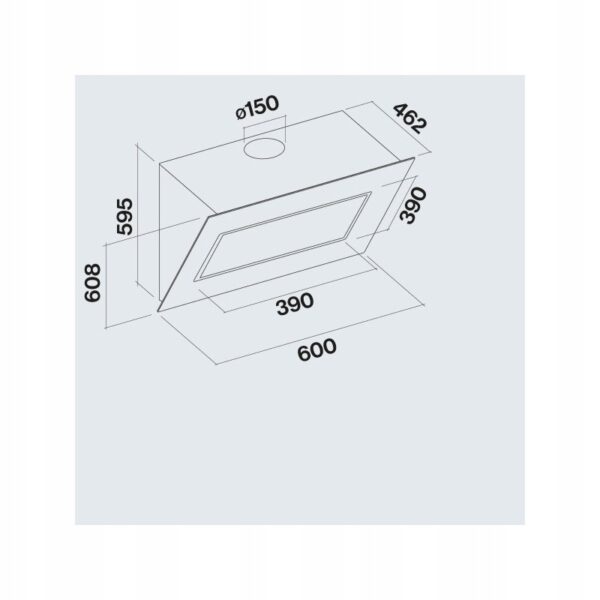 FALMEC Quasar 60 czarny 800 m³/h