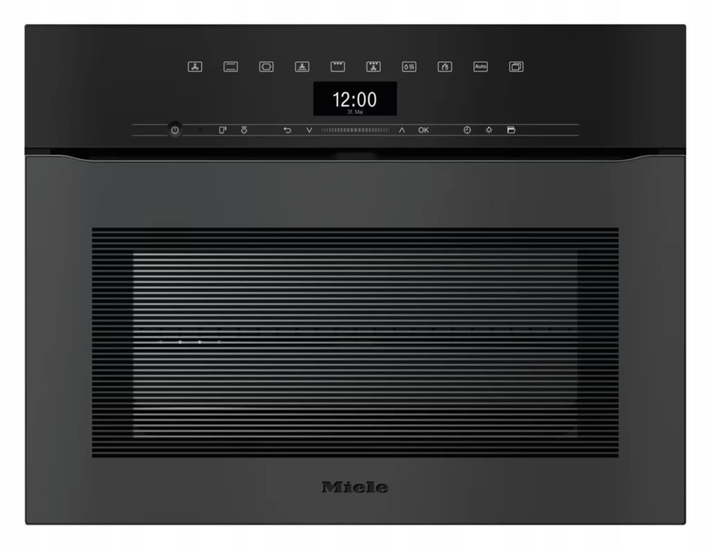 Bezuchwytowy kompaktowy piekarnik Miele H 7440 BPX ObsidianBlack matowy