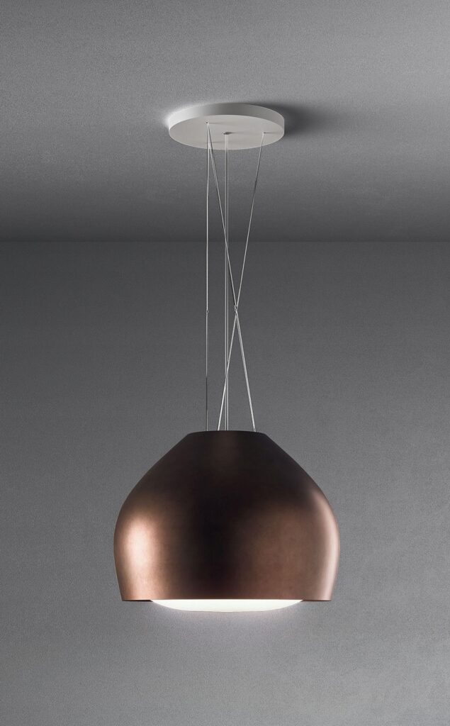 Designerska Lampa Wisząca Falmec Sophie 54 cm Miedź Antyczna