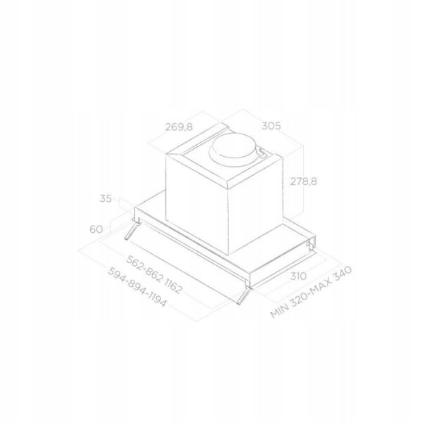 Okap do zabudowy Elica BOX IN PLUS IXGL/A/60