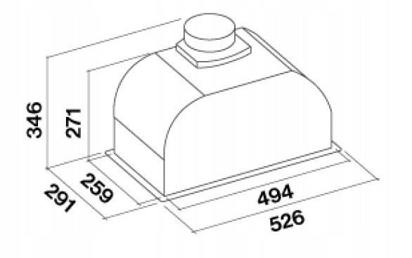 Okap do zabudowy Falmec BUILT-IN MAX EVO 50