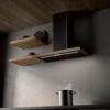 Okap naścienny Elica Bio BLRO/A 90 ROVERE Czarny + dąb 90 cm