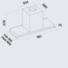 Falmec Virgola Touch NRS 60 czarny 800 m³/h