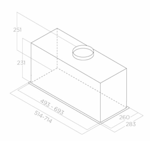Okap kuchenny podszafkowy ELICA FOLD BL/A/72