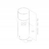 Okap wyspowy Elica Tube Pro Island BL MAT/A/43