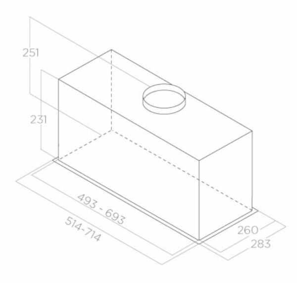 Okap do zabudowy Elica FOLD BL MAT/A/52