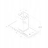 ELICA Okap wyspowy BIO ISLAND WH/A/120 ROVERE