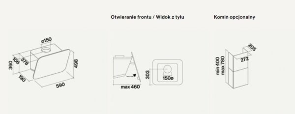Okap Falmec TAB Biały 60 cm
